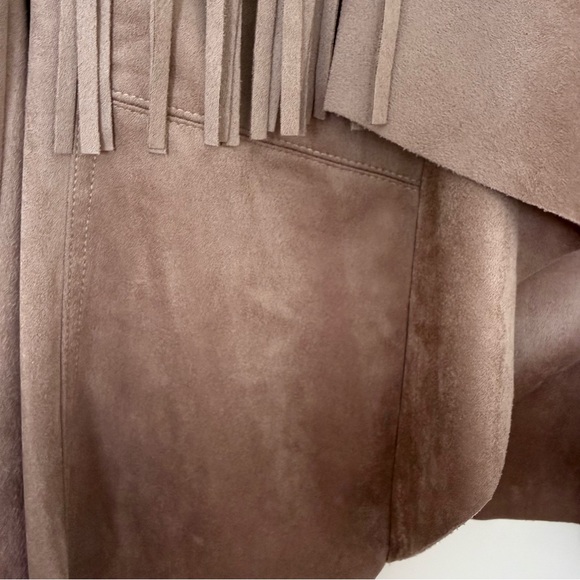 Driftwood Suede Tan Fringe Blazer size Small - Picture 5 of 7